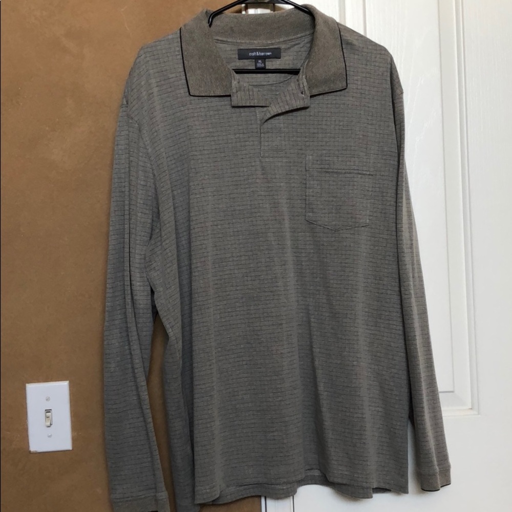 Croft & Barrow Tan Longsleeve Polo